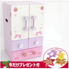 Mother garden strawberry purple butterfly double door fridge 